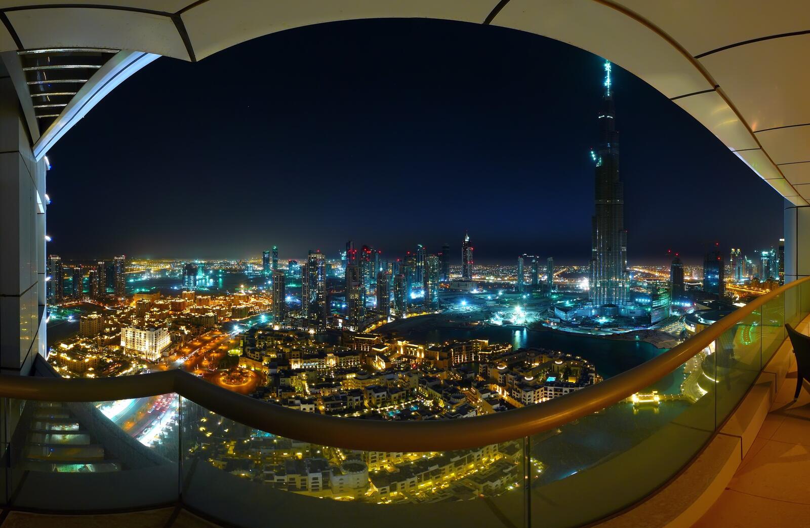 Wallpapers Dubai night lights on the desktop