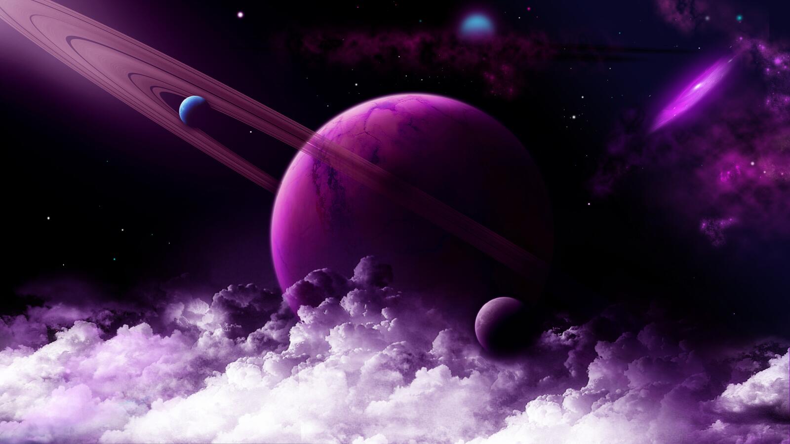 Бесплатное фото Фантастическая кольцевая система Сатурна