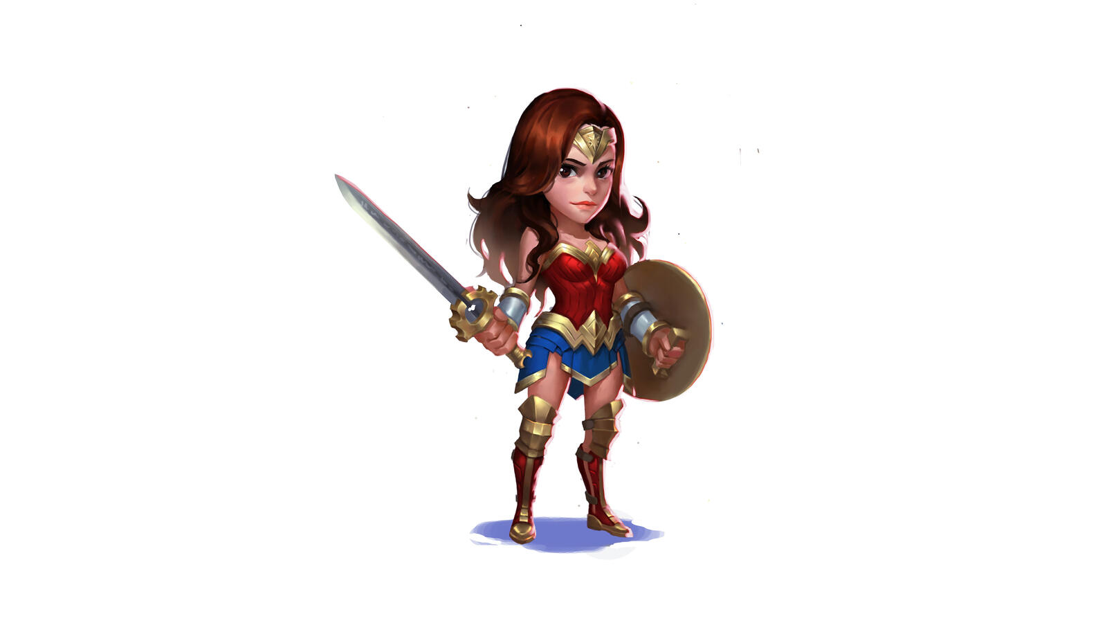 Free photo Wonder Woman on a white background