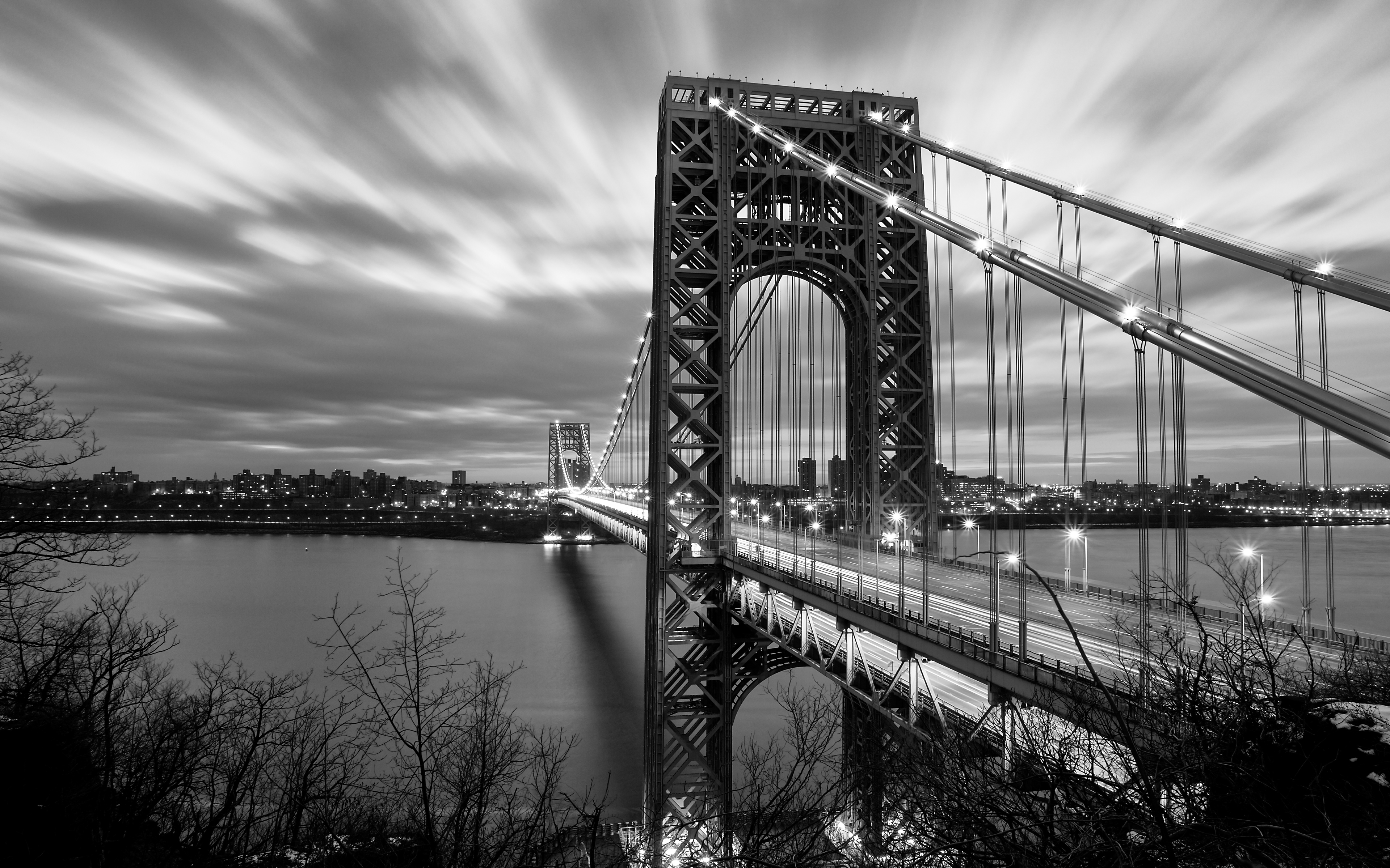 Бесплатное фото Один из старейших висячих мостов в США
