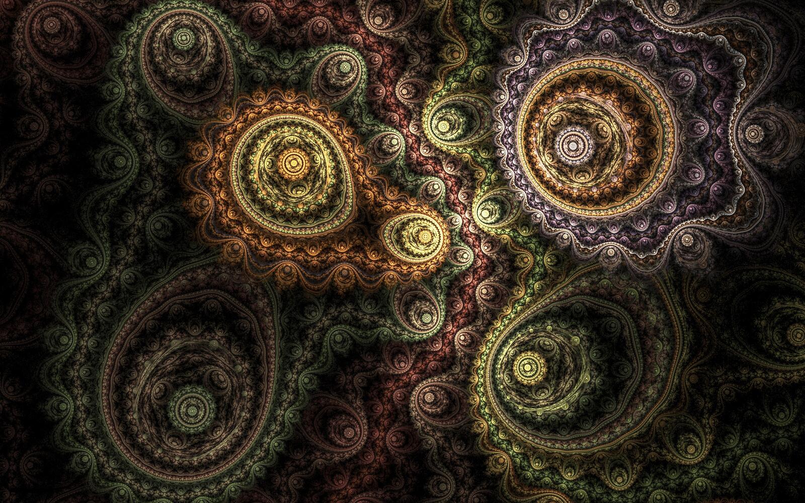 Wallpapers circles patterns rotation on the desktop