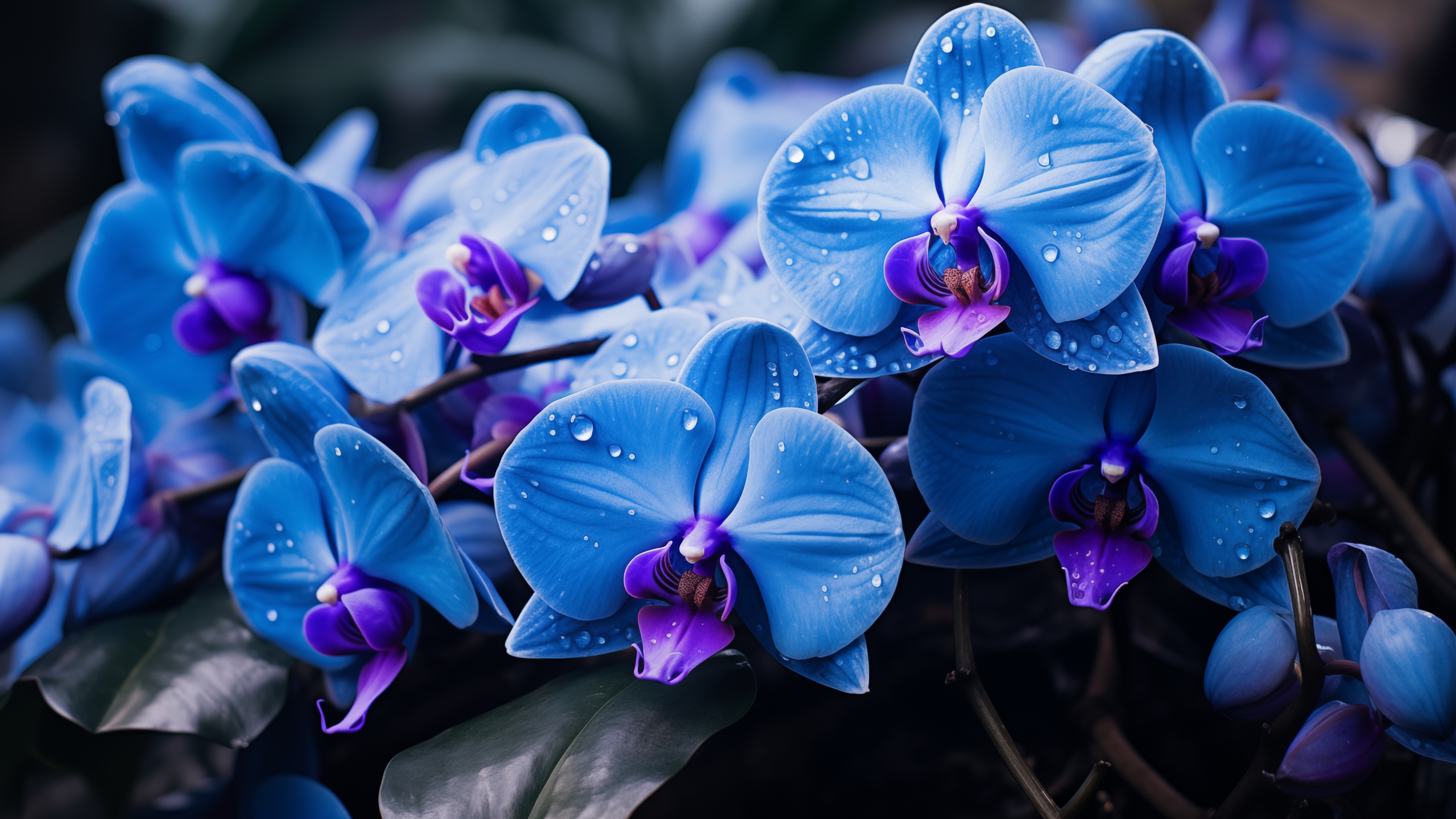 Blue flowers close-up