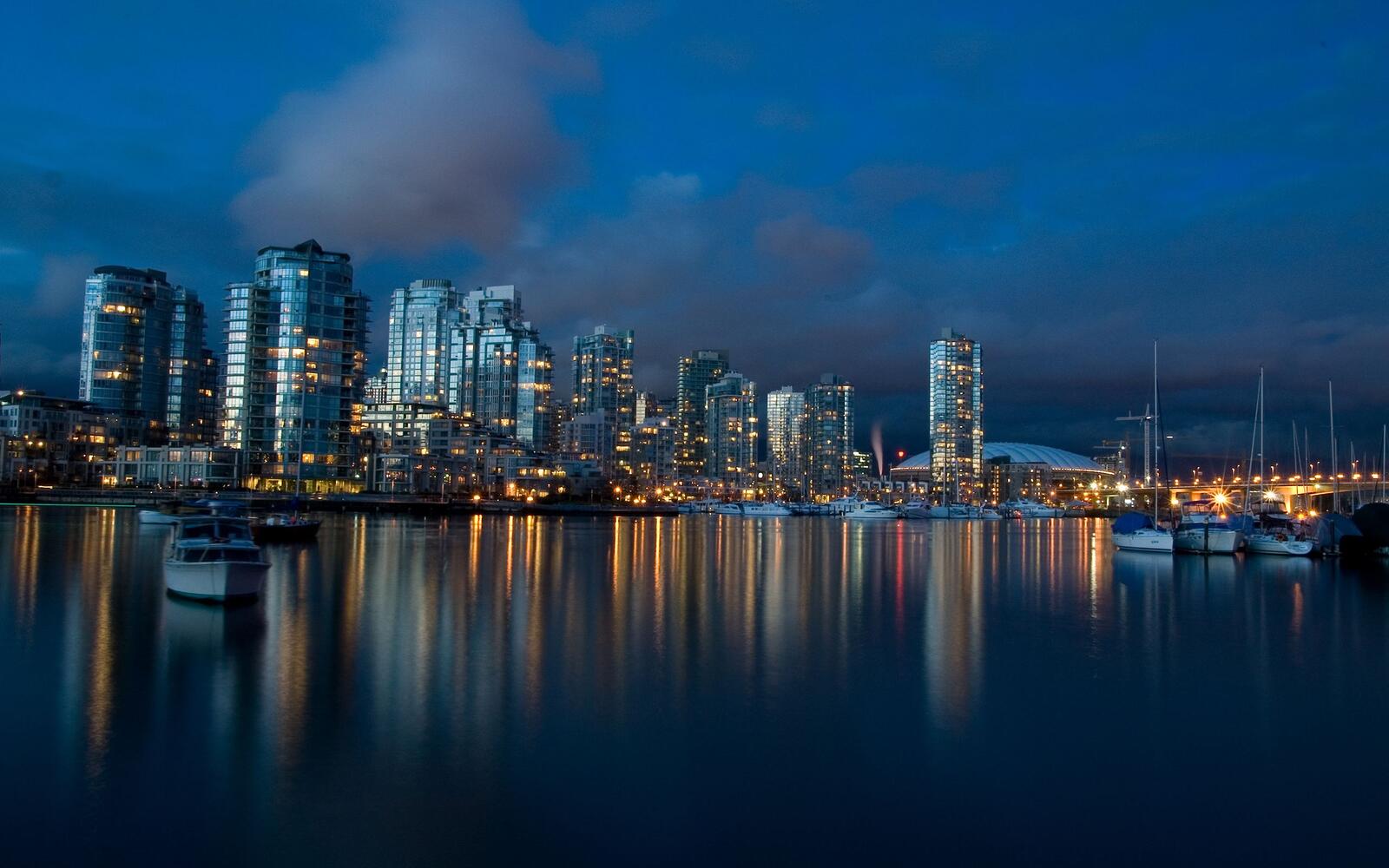 Wallpapers Vancouver night city on the desktop