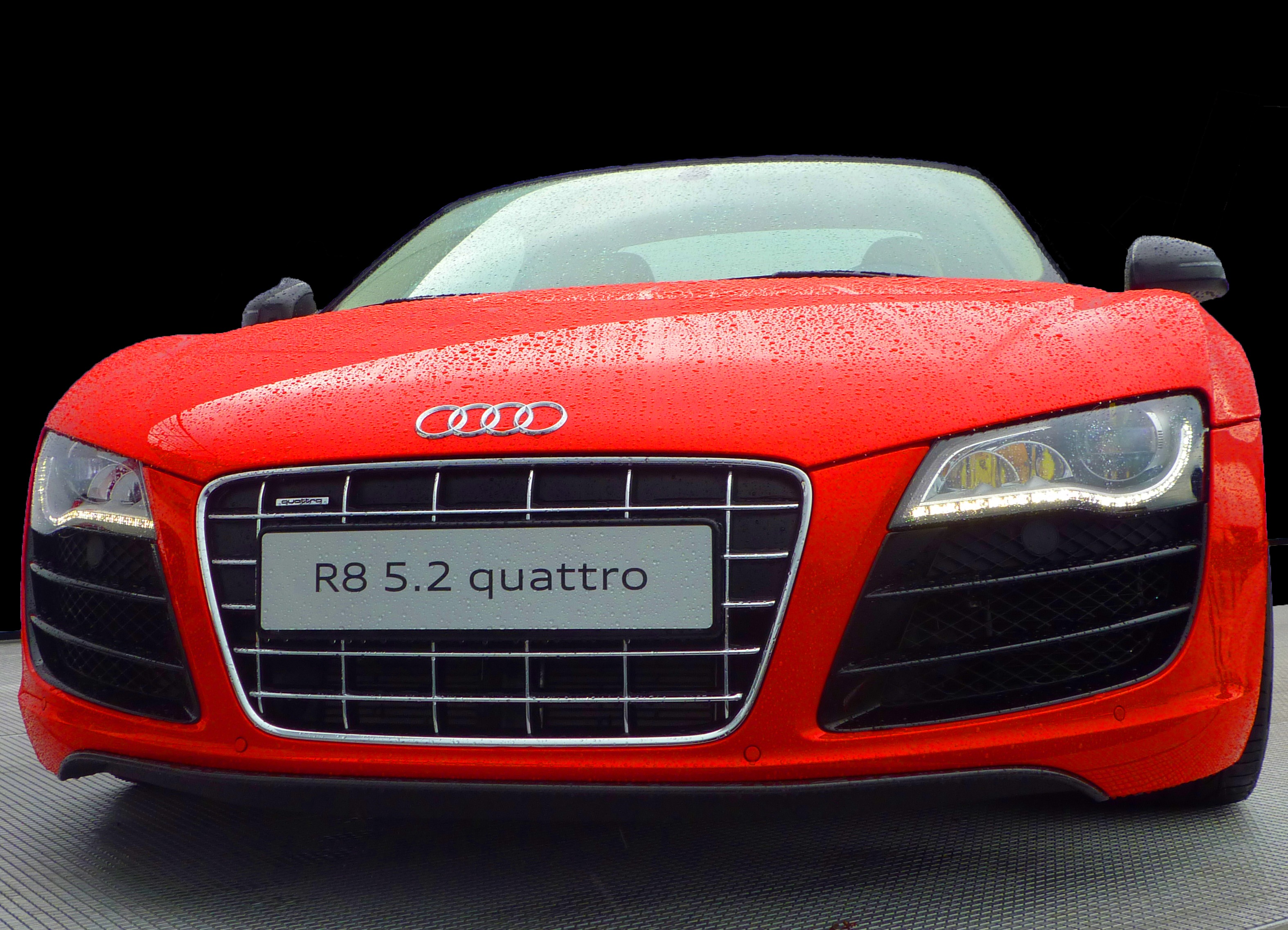 Free photo A red Audi R8.