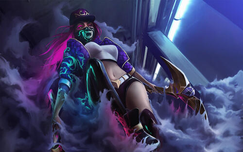 Akali from the league of legends game