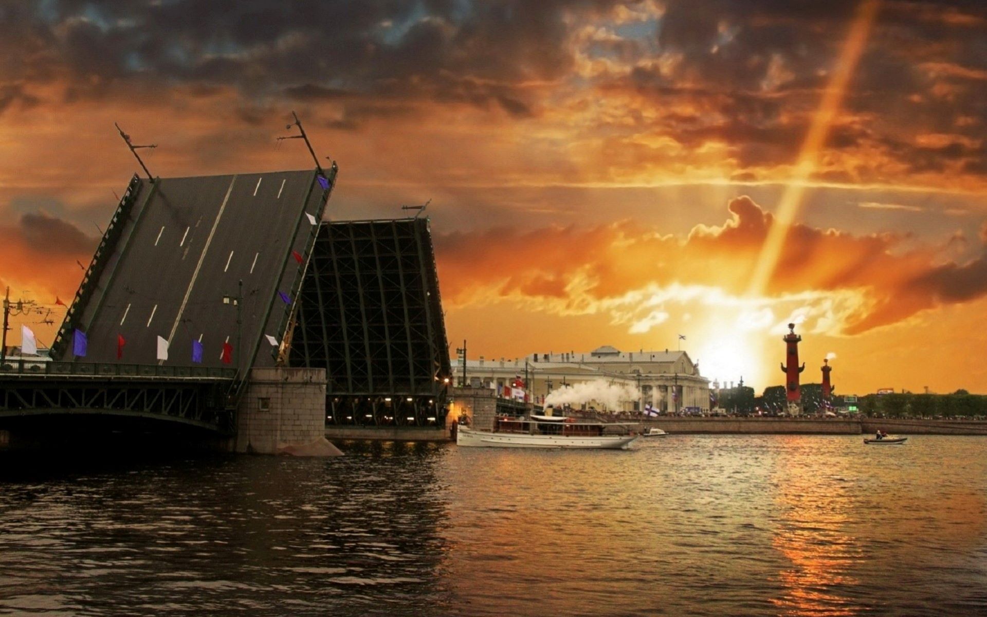 免费照片圣彼得堡。日落