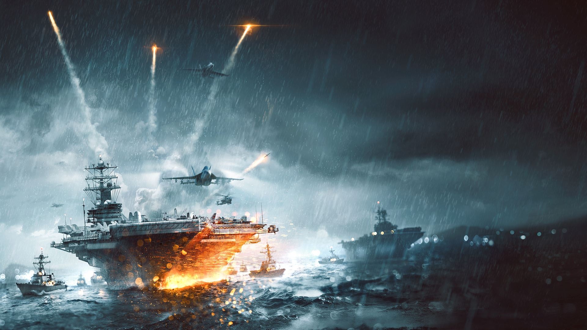 Бесплатное фото Морское сражение в Battlefield 4