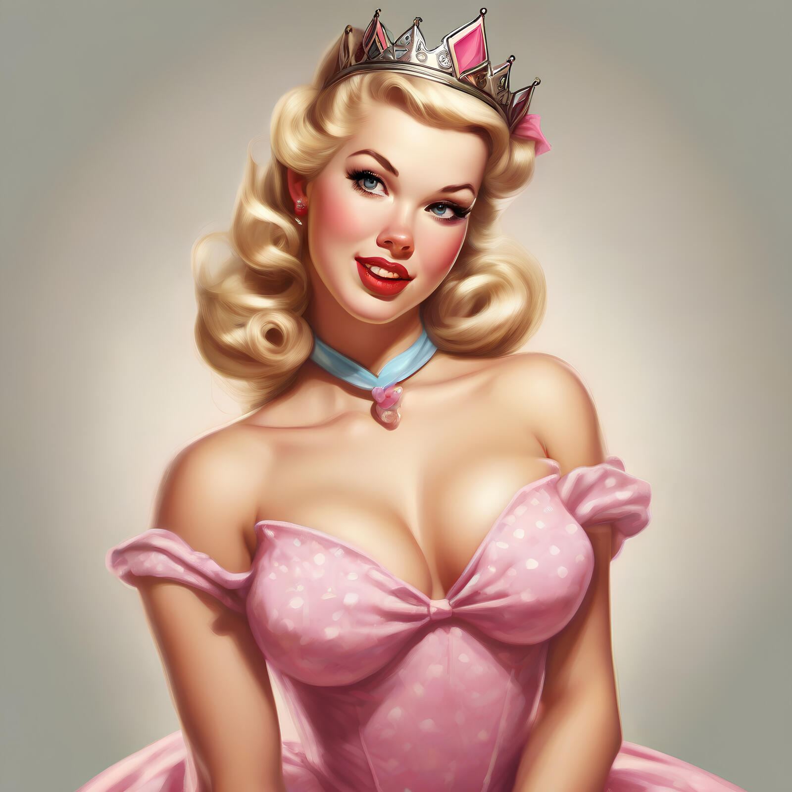 Бесплатное фото Принцесса в розовом платье