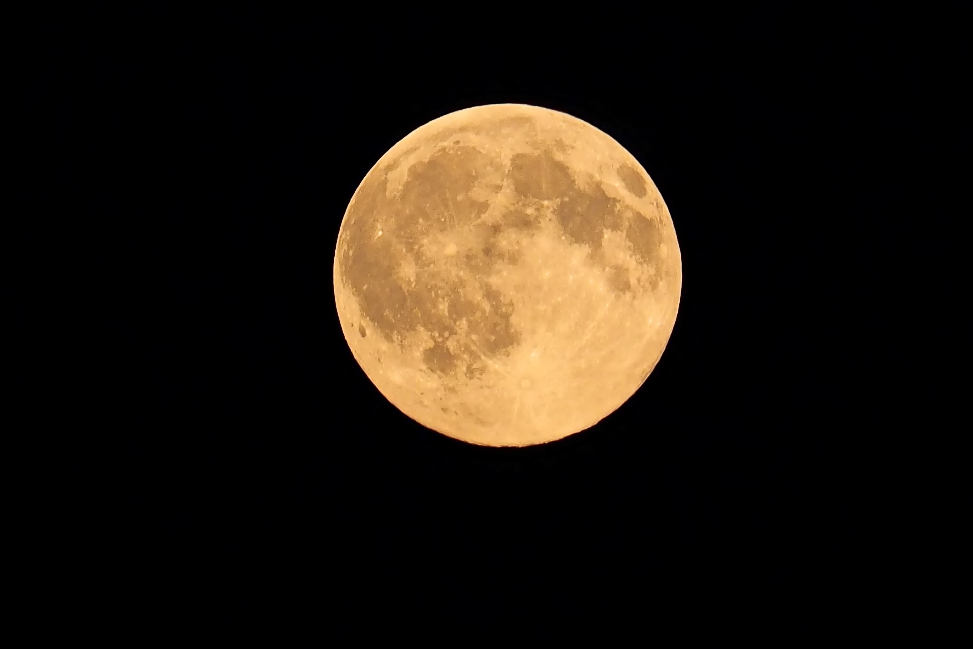 Бесплатное фото Большая желтая Луна на черном небе