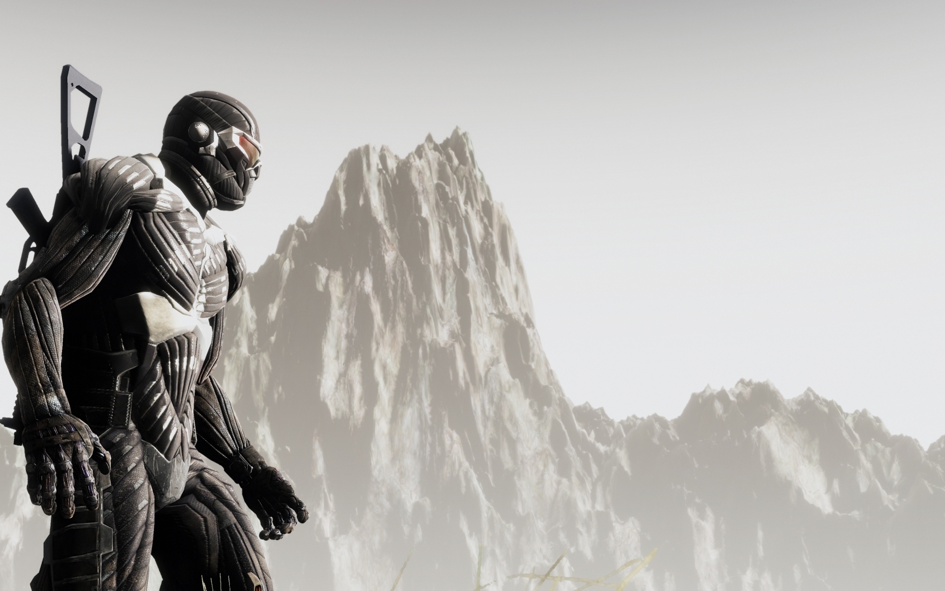 Wallpapers Crysis costume mountain on the desktop