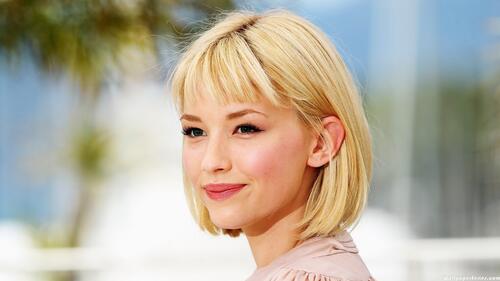 Haley Bennett is a blonde with a short haircut