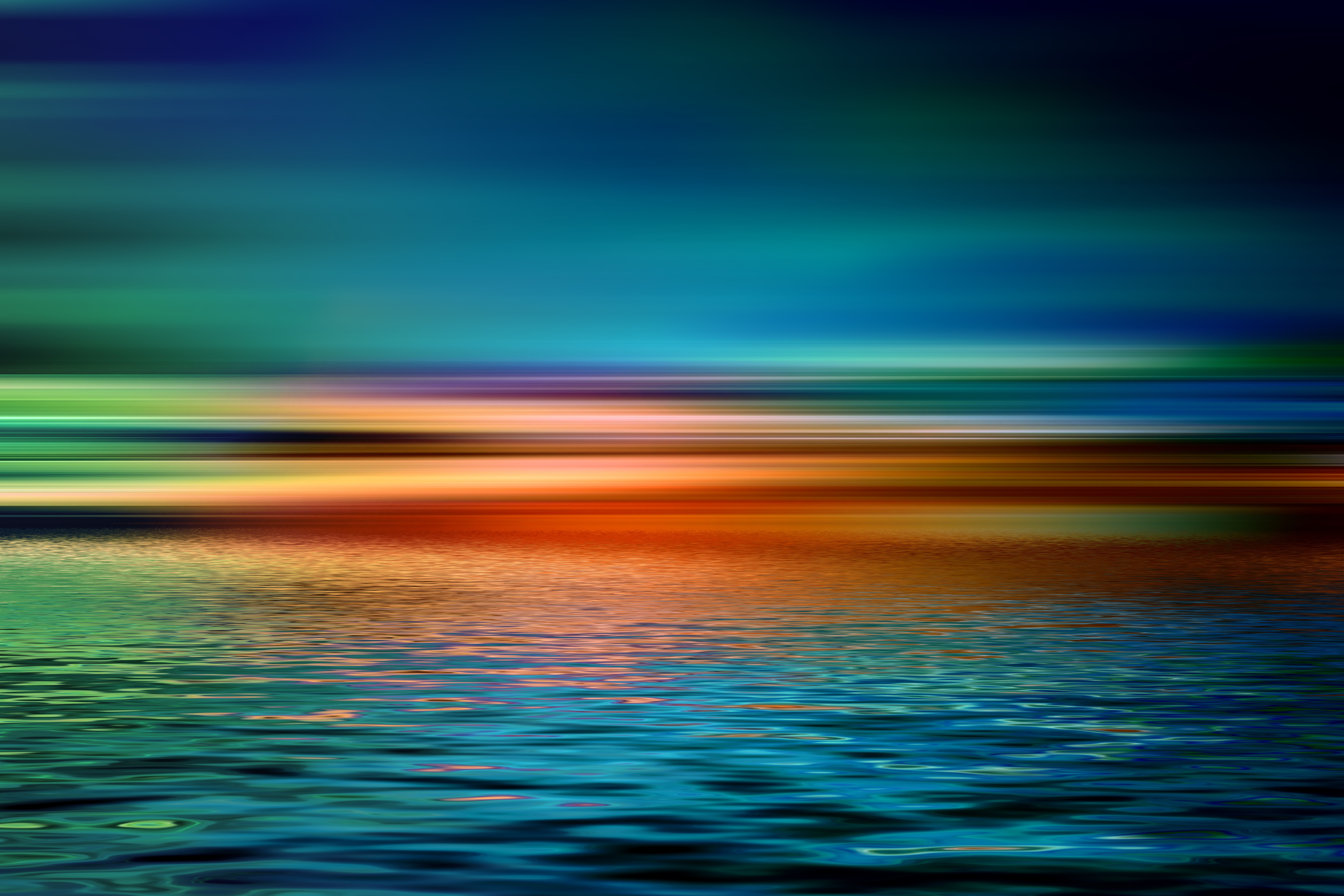 Wallpapers sunset water colorful on the desktop