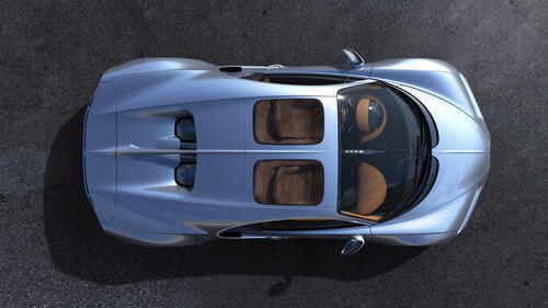 Bugatti chiron sky view вид сверху