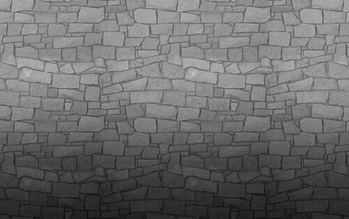 The gray stone wall
