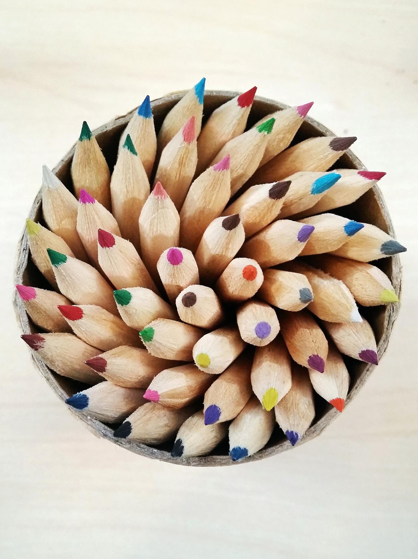 Free photo A big pack of colored pencils