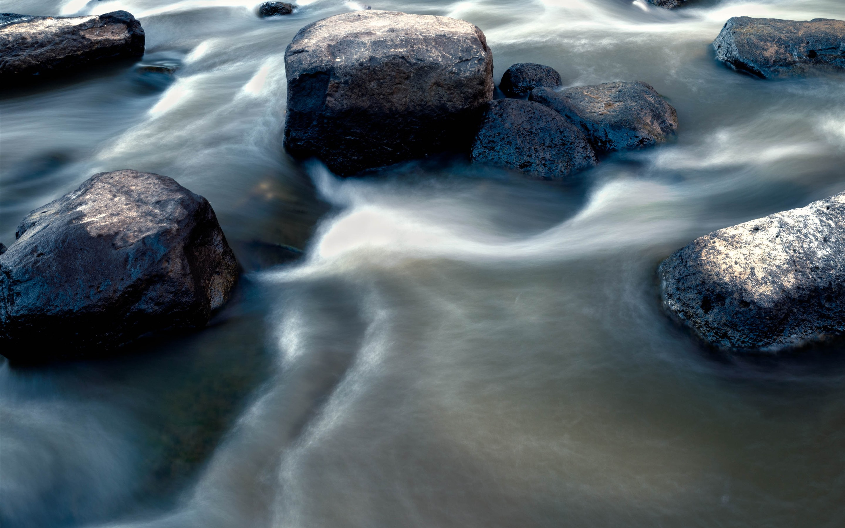 Photo free wallpaper stream, stones, water