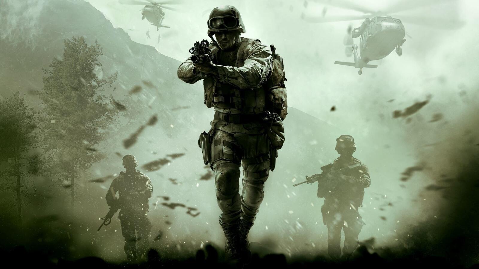 Бесплатное фото Крутая картинка из игры Call of Duty Modern Warfare