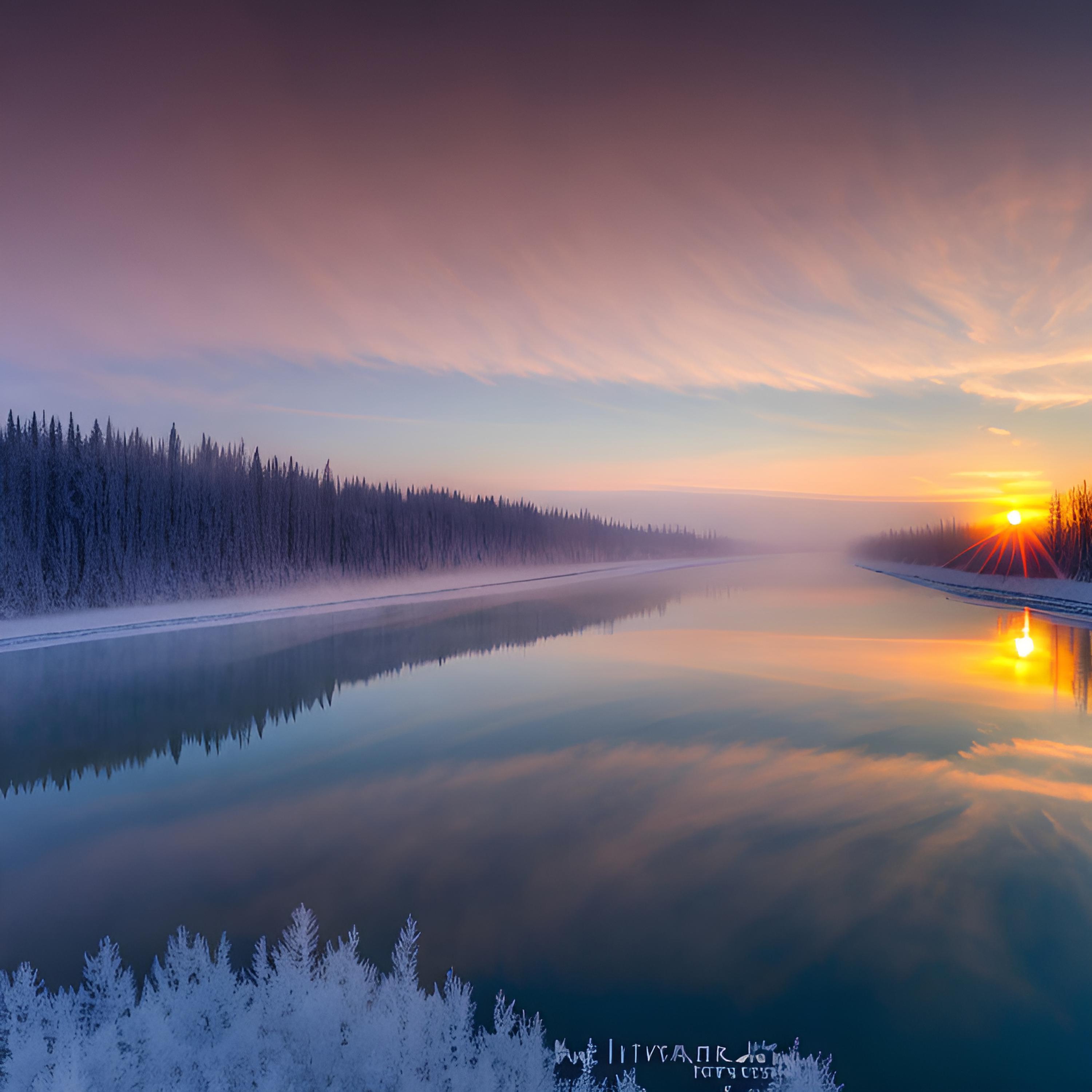 Фото бесплатно река, Енисей, мороз