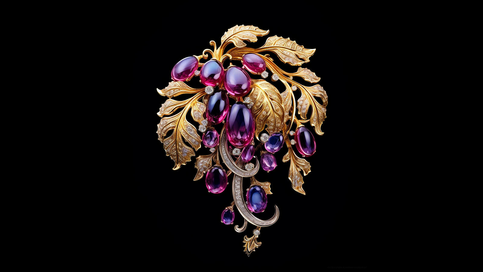 Free photo A bunch of grapes brooch