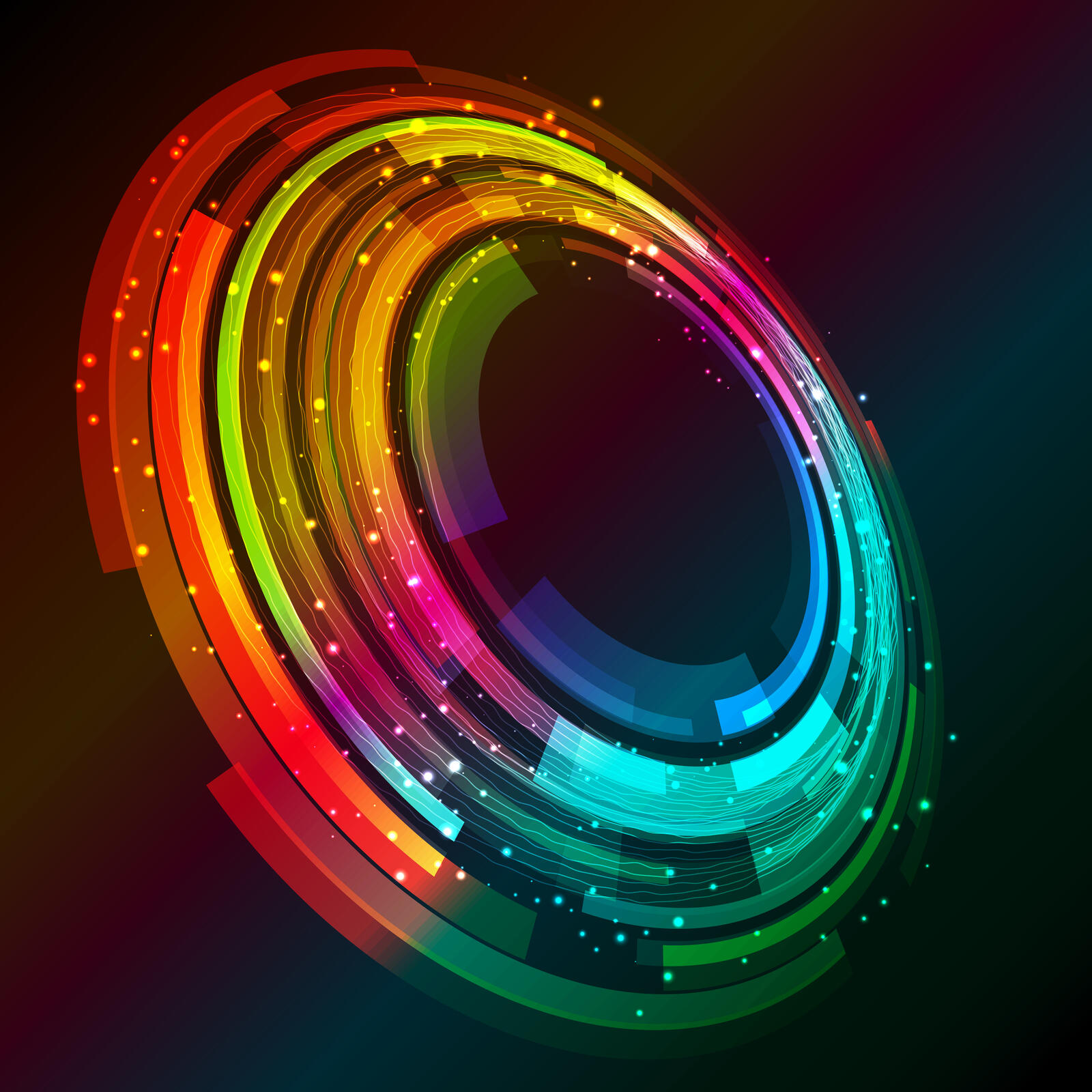 Бесплатное фото Абстрактный цветной диск