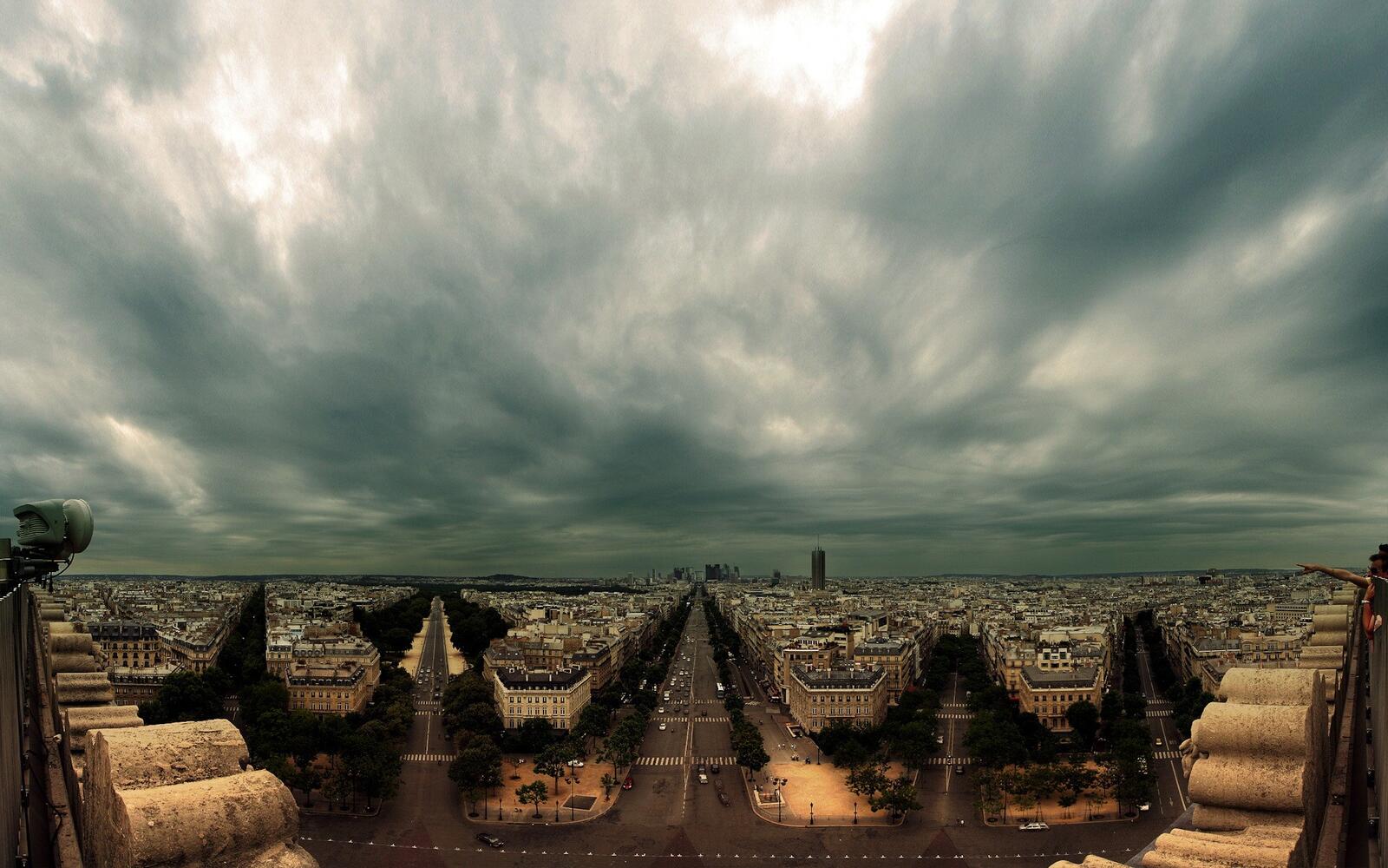 桌面上的壁纸法国 城市 天空
