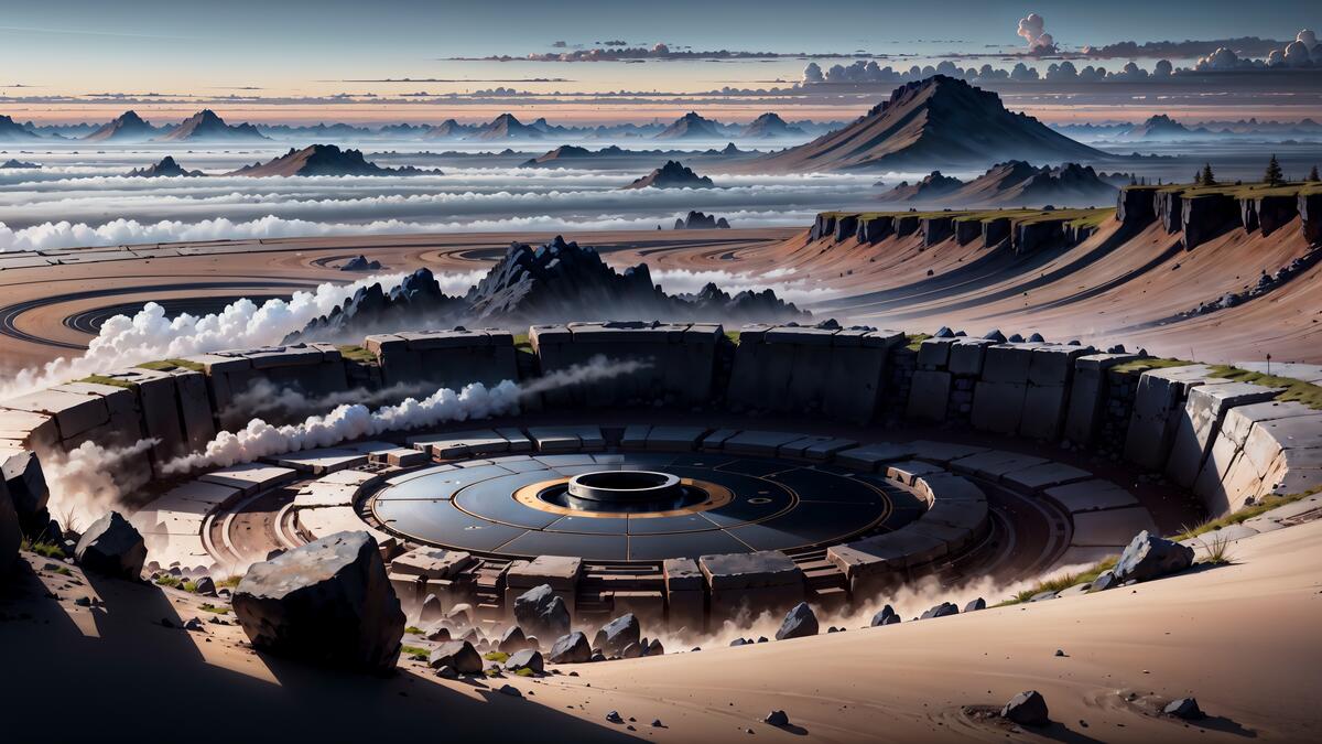 A secret ufo base in the desert