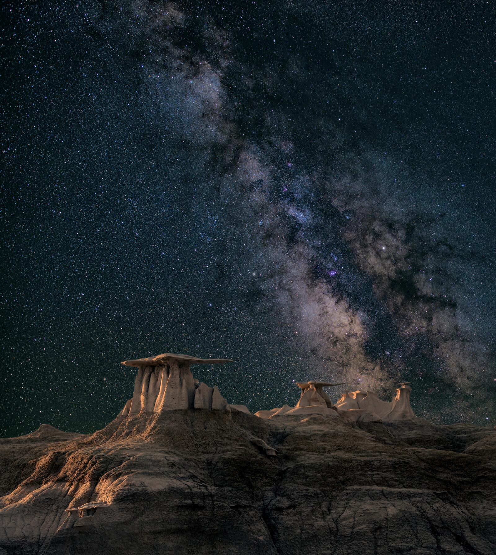 Бесплатное фото Необычное звездное небо в Америке