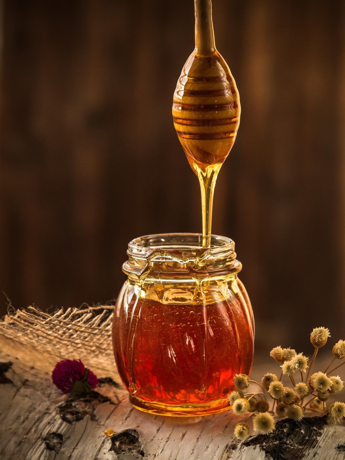 A jar of honey for breakfast