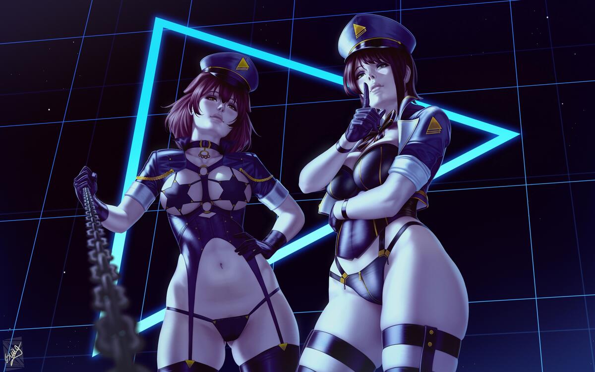 Two sexy prison guards