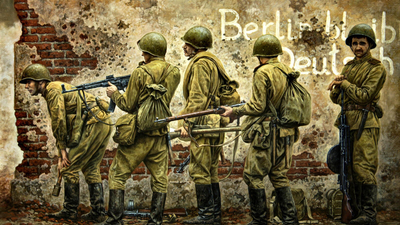 Wallpapers soldiers rifle fighters on the desktop