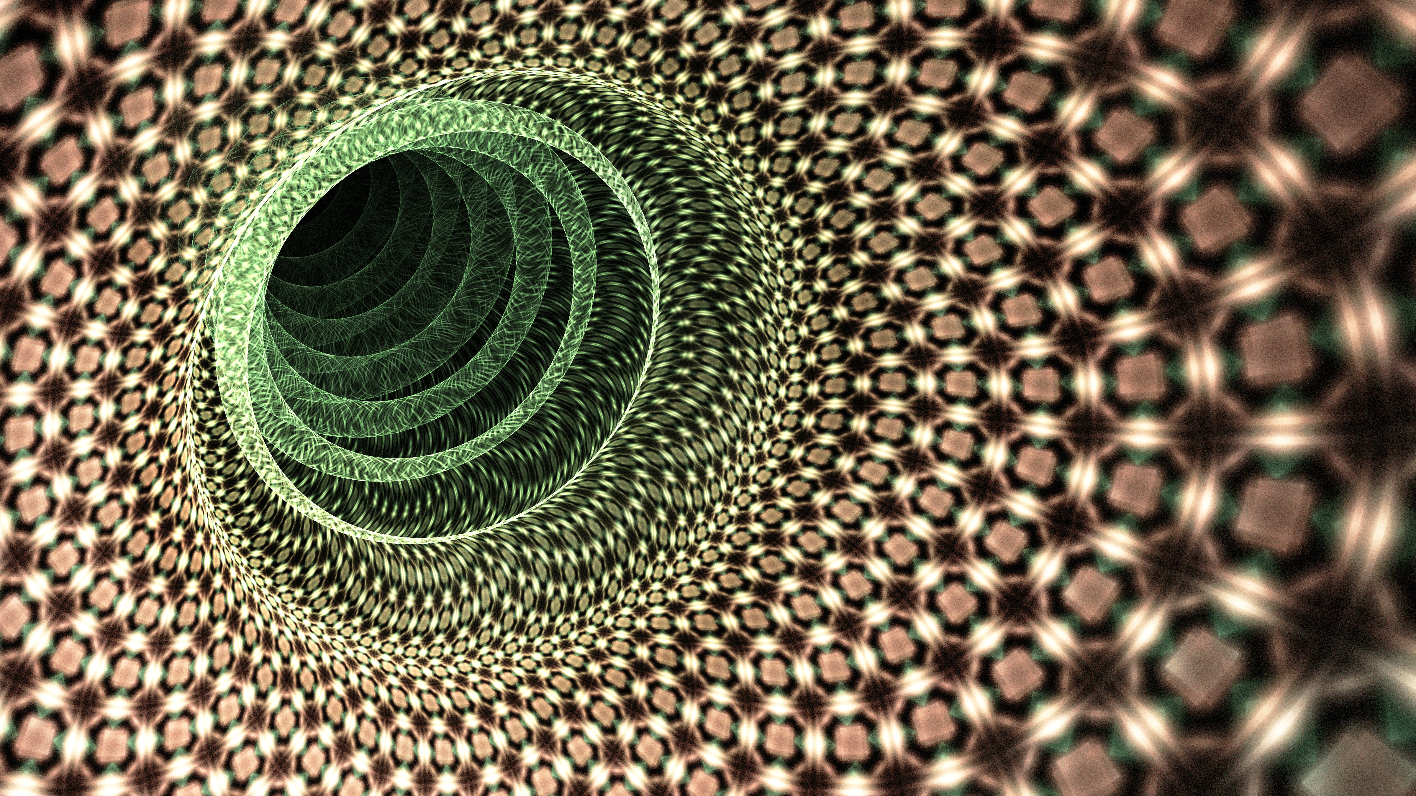 Free photo Fractal in the form of a funnel simulating an endless pipe