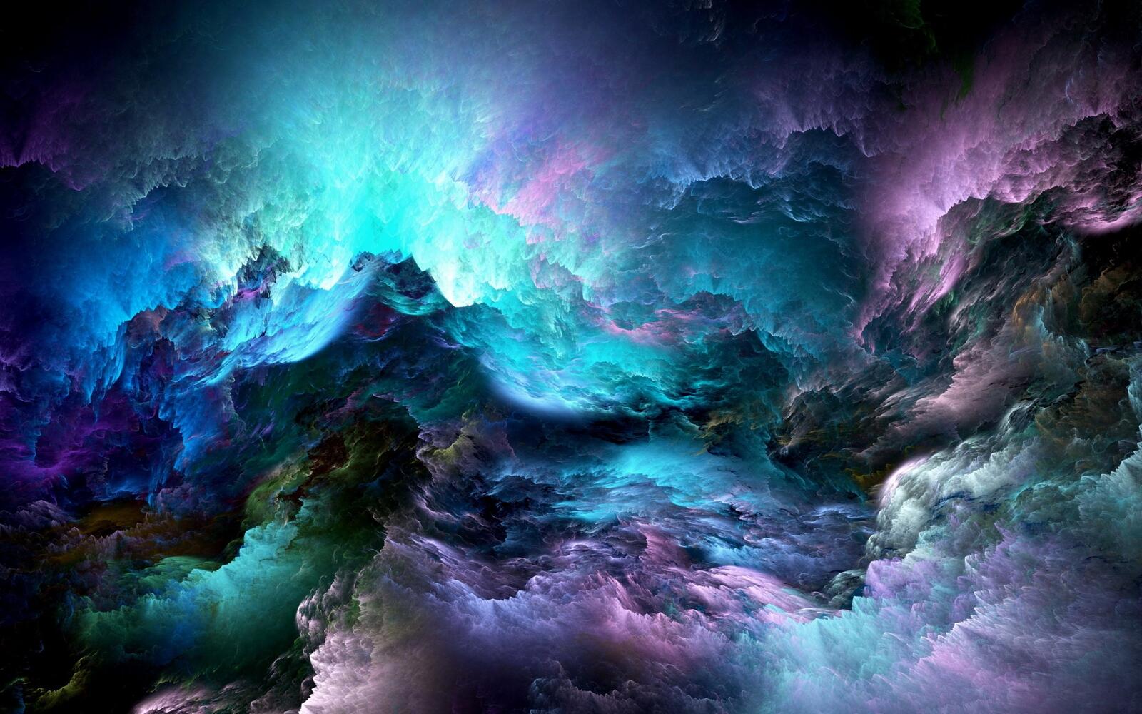 Бесплатное фото Фантастические облака с необычным переливанием