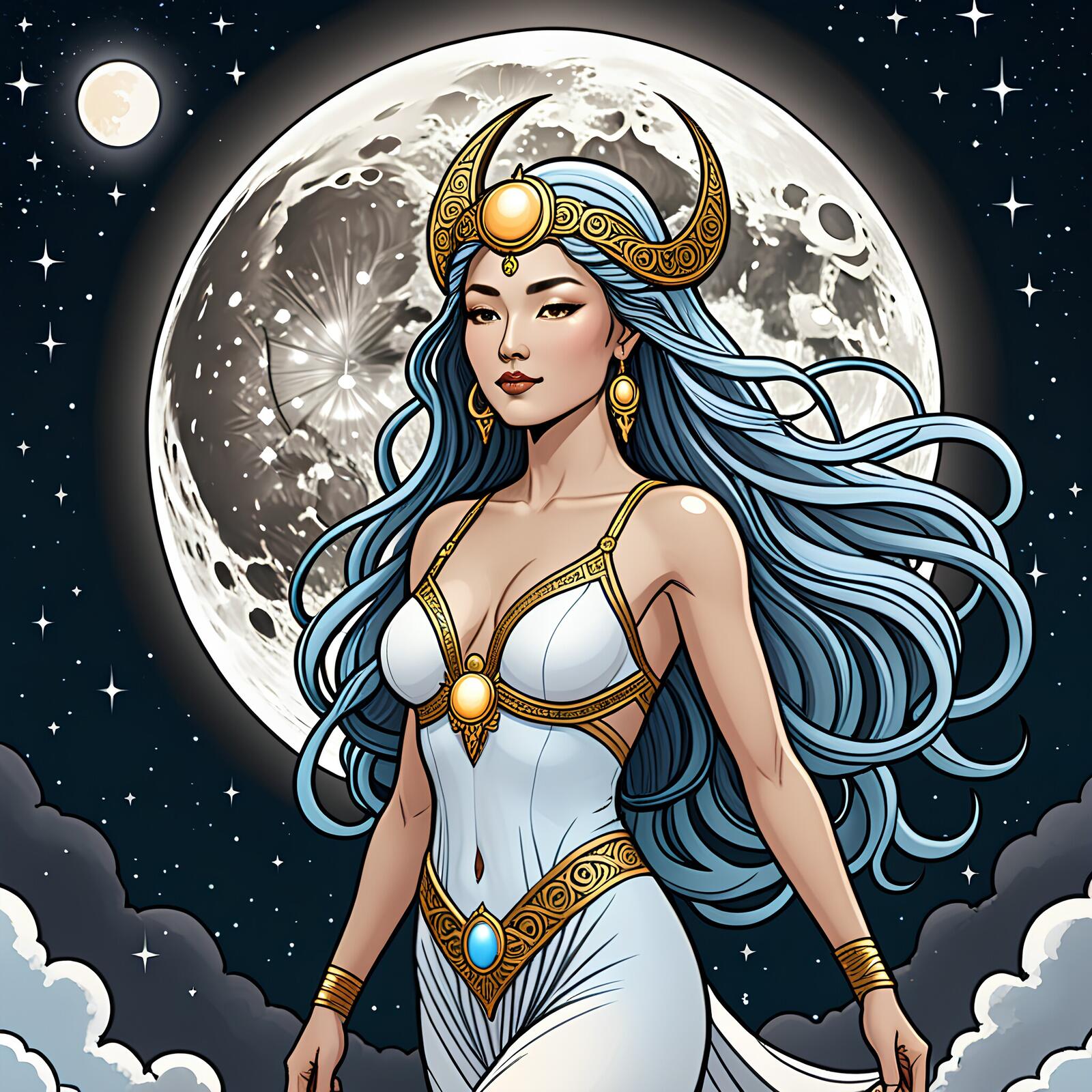 Бесплатное фото Богиня Луны