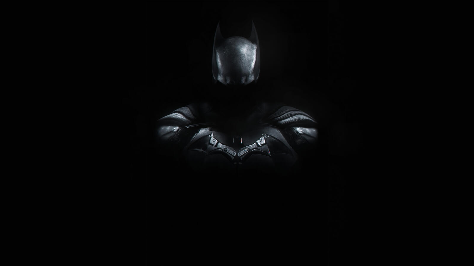 Wallpapers Batman black background silhouette on the desktop
