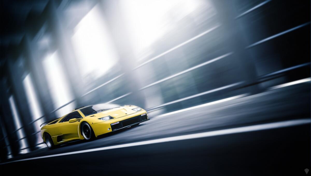 Lamborghini diablo желтого цвета