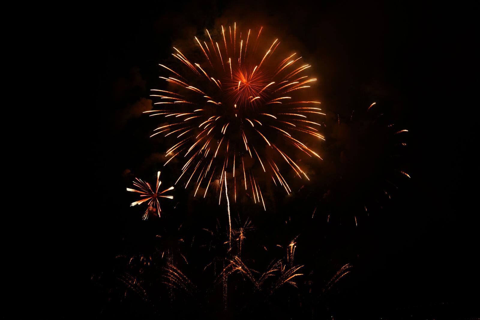 Free photo Fireworks in red