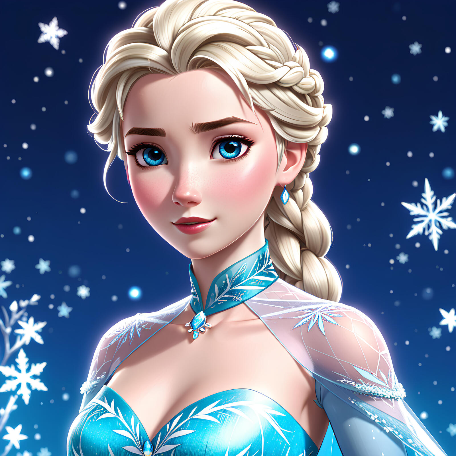 Free photo Elsa anime