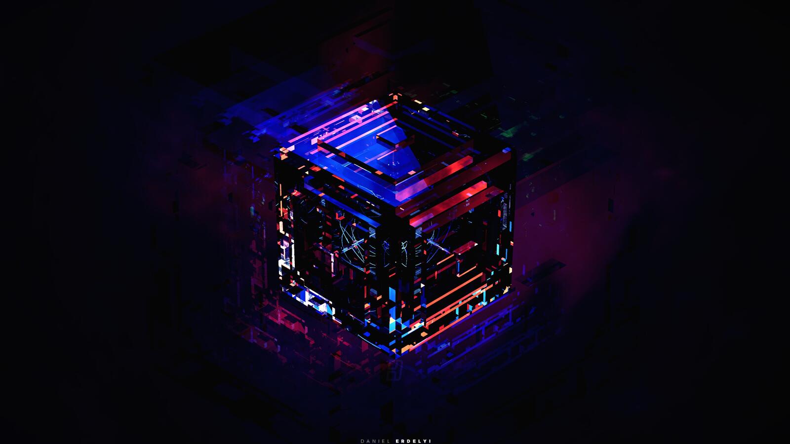 Wallpapers cube cubik 3d graphics on the desktop
