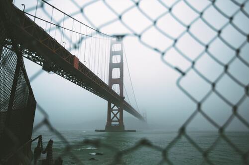 Вид на красный мост в Сан-Франциско