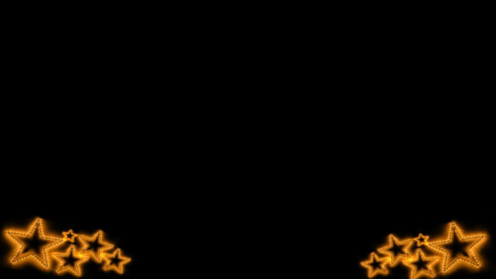 Бесплатное фото Абстрактные желтые звездочки по углам на черном фоне