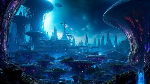 A fantasy city and an alien world