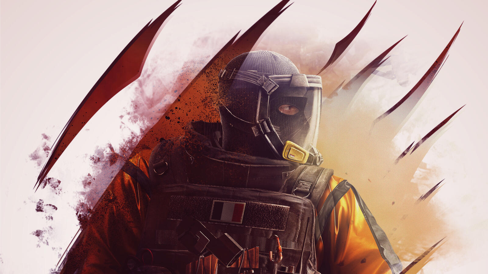 Бесплатное фото Солдат из игры Tom Clancy`s Rainbow Six: Siege