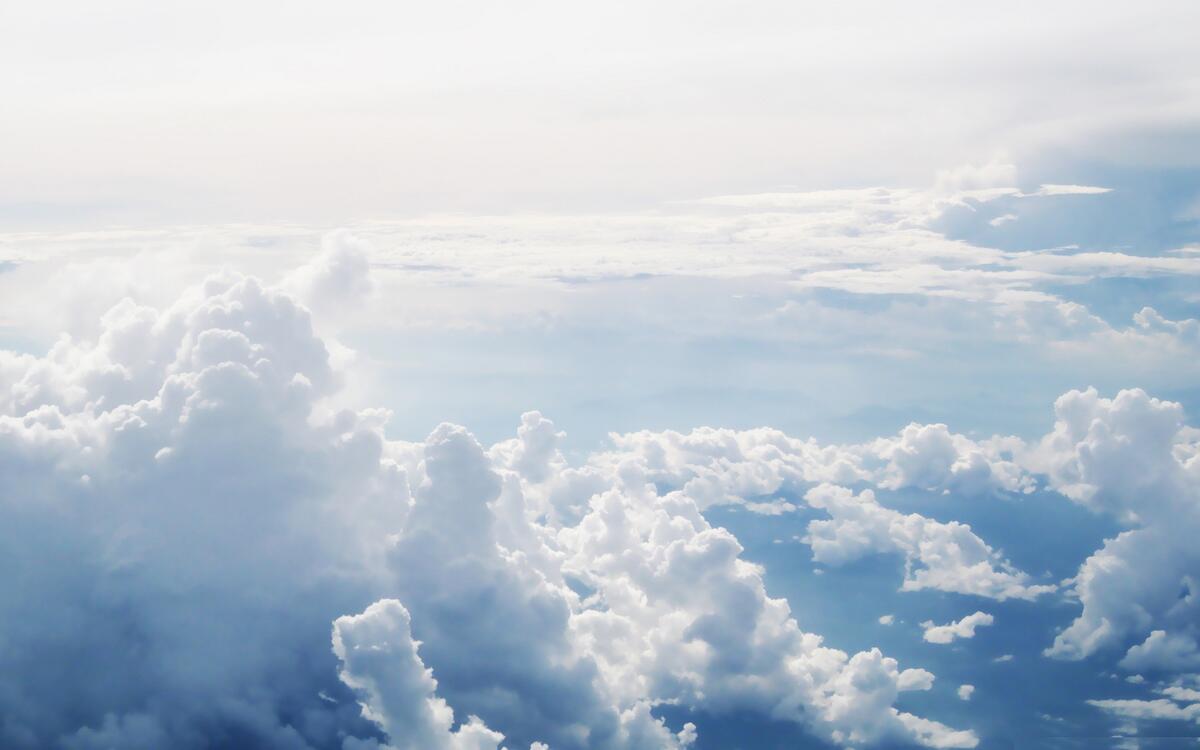 View of the clouds from above