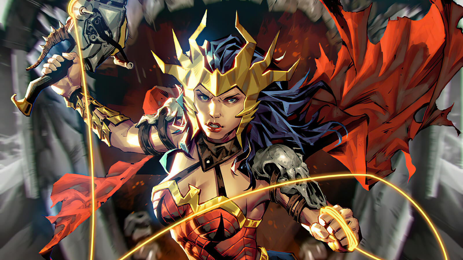 Wallpapers Wonder woman sword super heroes on the desktop