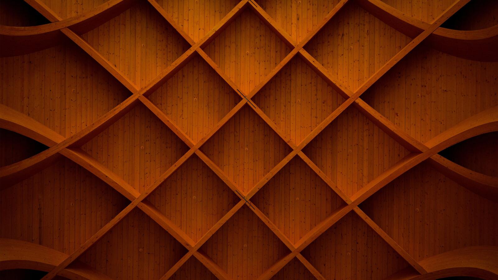 Wallpapers wooden wall square wallpaper brown geometric shapes on the desktop