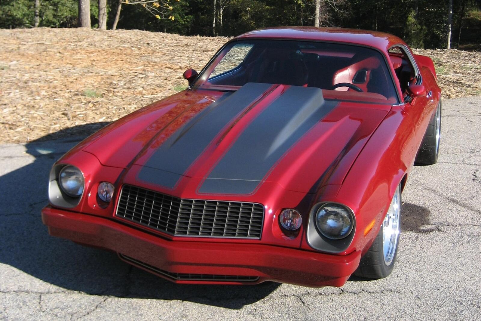 免费照片1970年红色的雪佛兰Camaro