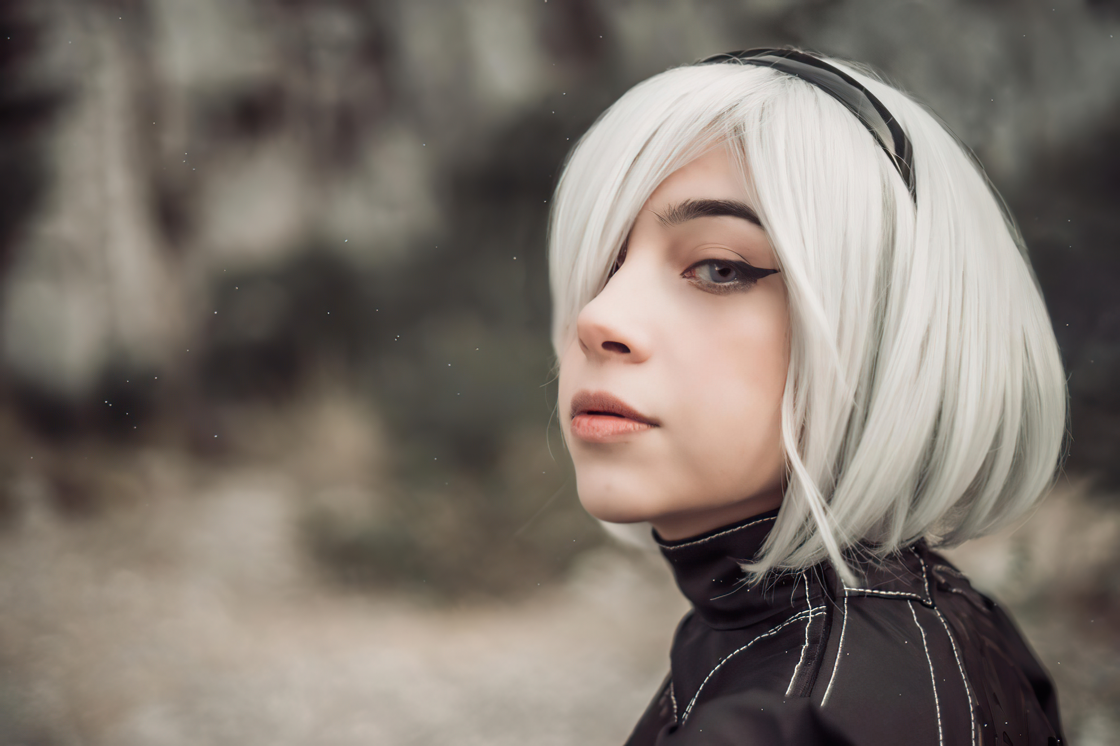 Free photo The girl from the game nier automata
