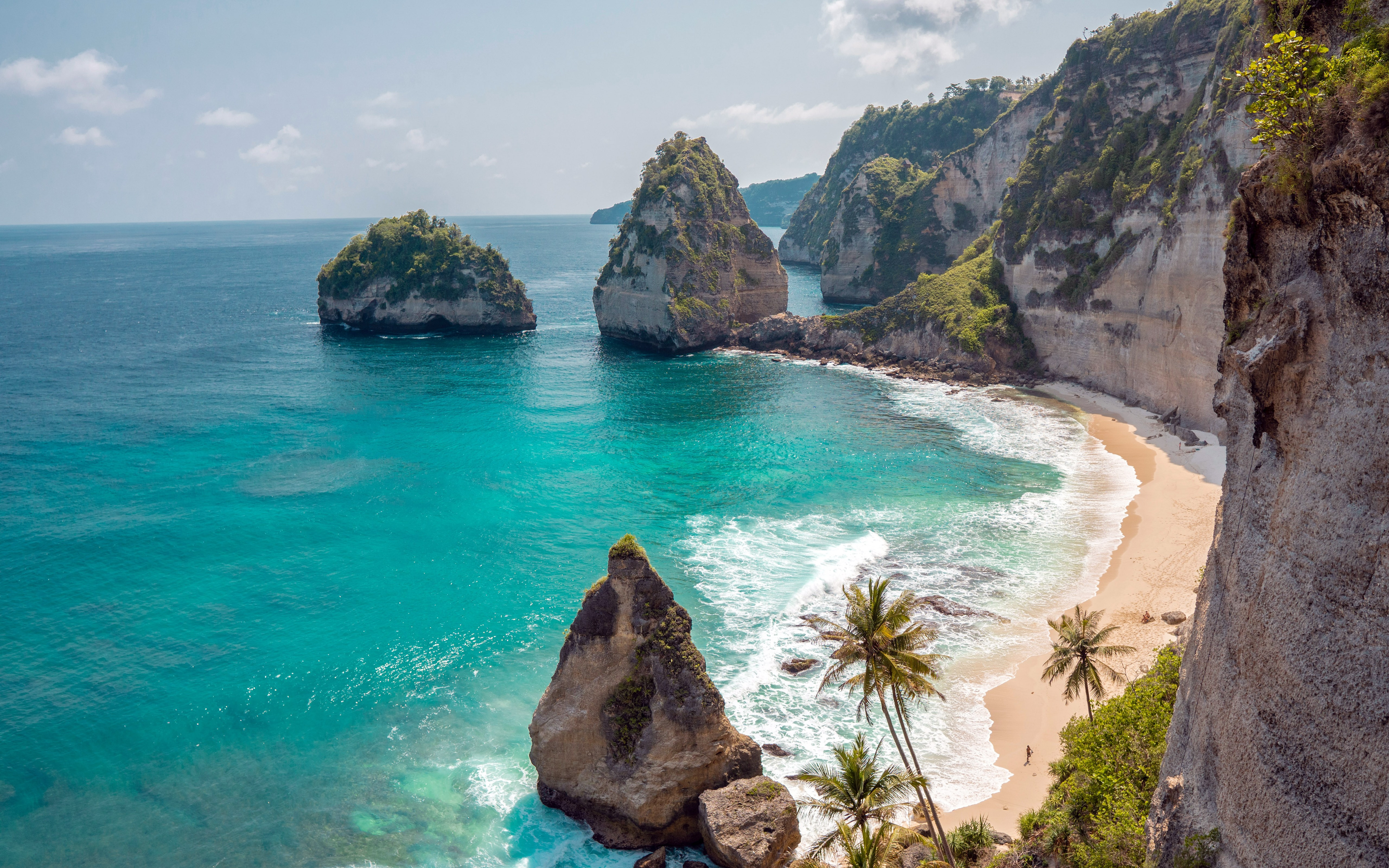 免费照片印度尼西亚巴厘岛的海岸线