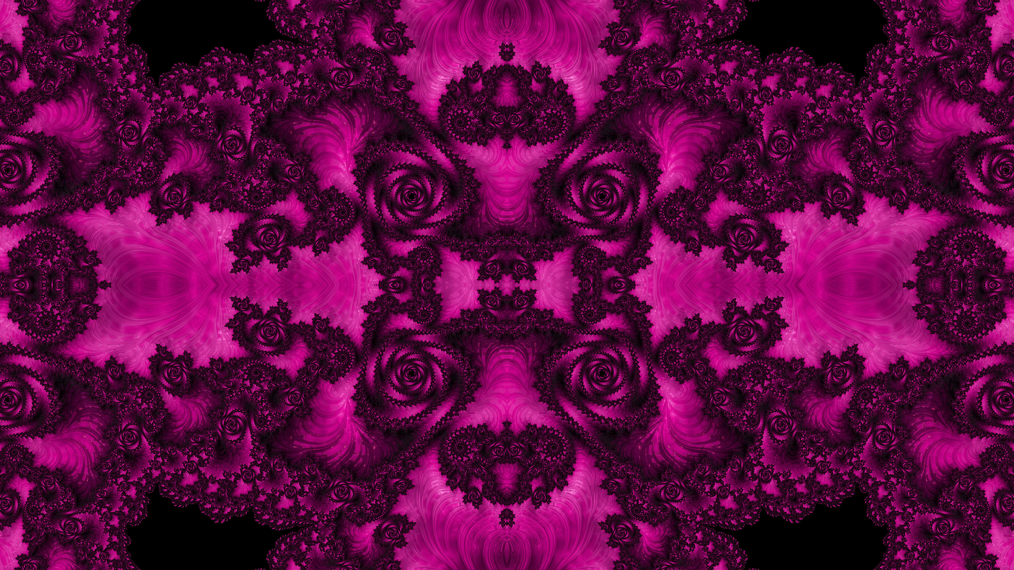Free photo Rose decorating pink fractal