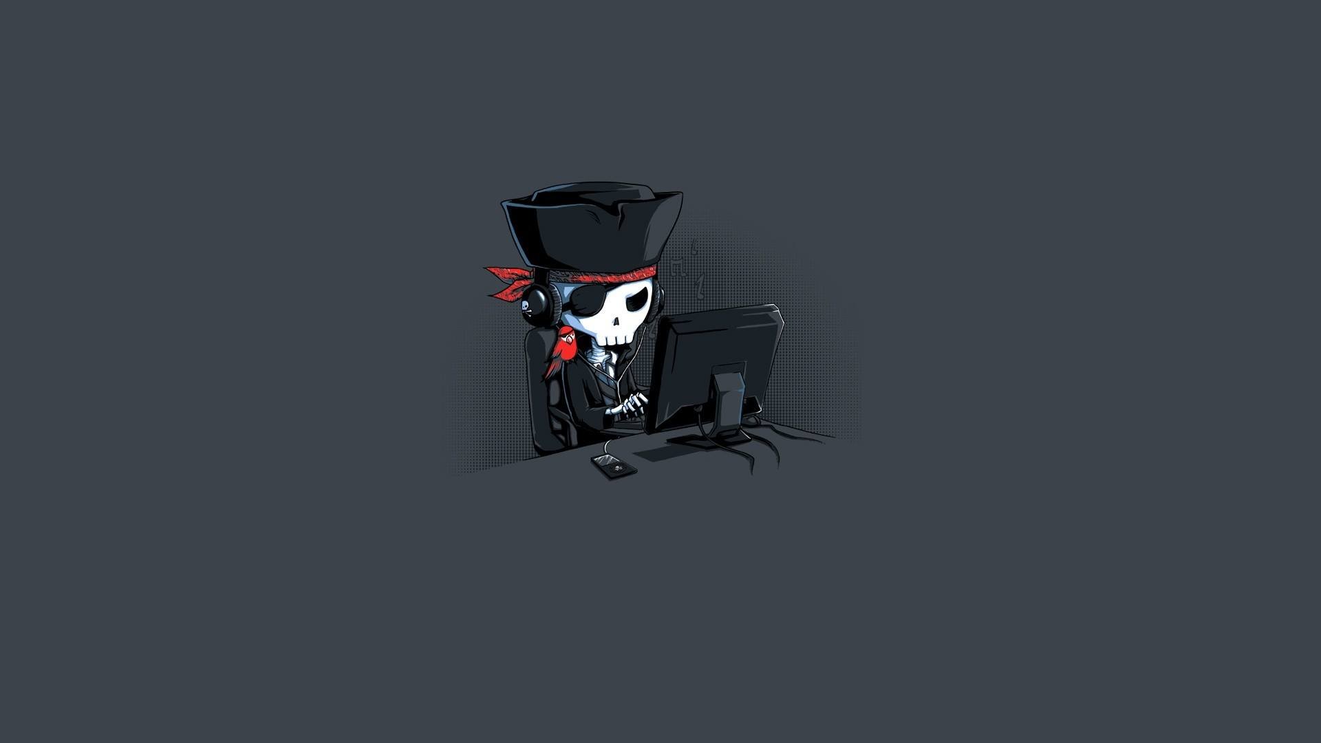 Wallpapers pirate minimalism hacker on the desktop